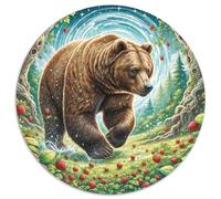 Brown Bear 1000 Piece Jigsaw Puzzle For Adults Challenging Game Stress Relief Puzzle Cultivate The Spirit of Teamwork for Family Decorations 1000pcs (67.5x67.5cm)