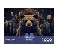 Brown Bear 1000 Piece Jigsaw Puzzle For Adults Family Challenge Toys Stress Relief Puzzle Cultivate The Spirit of Teamwork for Men, Women, Elders, Seniors 70x50cm/1000pcs