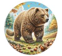 Brown Bear 1000 Piece Jigsaw Puzzle For Adults Family Challenge Toys Stress Relief Puzzle Cultivate The Spirit of Teamwork for Family Decorations 1000pcs (67.5x67.5cm)