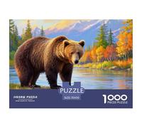 Brown Bear 1000 Piece Jigsaw Puzzle For Adults Family Challenge Toys Stress Relief Puzzle Cultivate The Spirit of Teamwork For Adults Gifts 70x50cm/1000pcs