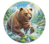 Brown Bear 1000 Pieces Jigsaw Puzzles For Adults Educational Games Stress Relieving Entertainment Cultivate The Spirit of Teamwork for Men, Women, Elders, Seniors 1000pcs (67.5x67.5cm)