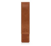 BROWN BEAR Astuccio in pelle per 1 penna, marrone cognac con chiusura magnetica, Lederetui für 1 Schreibgerät mit Magnetverschluss, Astuccio in pelle