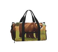Brown Bear - Borsone sportivo da passeggio con scomparto per scarpe, leggero, da palestra, per uomo e donna, borsa da viaggio impermeabile con tasca bagnata
