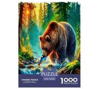 Brown Bear Jigsaw Puzzle Impossible 1000 Pezzi Decorazione Per La Casa. Rilassamento E Intelligence Per Adulti E Ragazzi Da 14 Anni 70x50cm/1000pcs