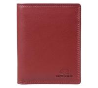 BROWN BEAR Porta badge in pelle senza portamonete con protezione RFID - BB 8015, 014 Rosso Bbpr Senza portamonete, 0, Custodia per libretto di circolazione