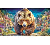 Brown Bear Puzzle 1000 pezzi per adulti - Gioco per la famiglia divertente Sfida educativa difficile 38x52/1000pcs