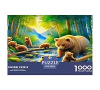 Brown Bear Puzzle Da 1000 Pezzi Per Adulti Che Lavorano Da Casa:Absolutely Stunning Una Pausa Rilassante Tra Un Compito E L'altro!