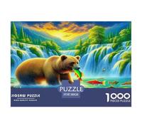 Brown Bear Puzzle Da 1000 Pezzi Per Amanti Della Natura:Absolutely Stunning Ammira Paesaggi E Rafforza La Persistenza!