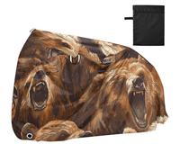 Brown Bear Roaring Copertura impermeabile per bici da esterno con fori di bloccaggio Resistente ai raggi UV Indoor Outdoor Storage Copertura per bici da strada Adatto per la maggior parte dei capa