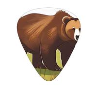 Brown Bear Walking - Confezione da 12 plettri colorati per chitarra acustica, chitarra elettrica, ukulele