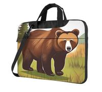 Brown Bear Walking - Custodia per computer portatile, impermeabile, divertente, 33 cm