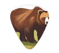Brown Bear Walking Guitar Plettro Set di 12, tra cui 3 spessori di plettri per chitarre acustiche, ukulele e altro ancora.