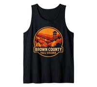 Brown County Autunno Colori Camicia Indiana Vista Torre Canotta