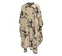Brown Equestrian Horse Jumping Unisex Mantella Taglio Capelli Tutta Lunghezza Mantella Parrucchiere Regolabile Mantello Da Barbiere Per Uso Domestico Tagliare I Capelli Acconciatura 168X140Cm