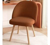 Brown ha ricoperto la sedia di vanità della parte girevole con lo sgabello senza braccia comodo posteriore di trucco per la camera da letto/stanza di bellezza
