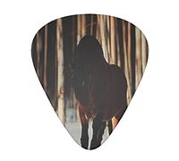 Brown Horse Runs Winter Forest - Plettri per chitarra per chitarra elettrica per basso (12 punti)