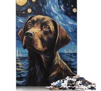 Brown Labrador Dog Jigsaw Puzzle Impossibili 1000 Pezzi Decorazione Per La Casa. Rilassamento E Intelligence Per Adulti E Ragazzi Da 14 Anni 1000pcs (75x50cm)