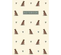 Brown Labrador Retriever Notebook: Cute Aesthetic Lined Journal for Brown Labrador Retriever Dog Lovers