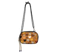 Brown Leopard Pattern Cuore Carino Crossbody Borse per Mens Pratico con Cinghia Regolabile Borse Avere un pasto cartera para mujer