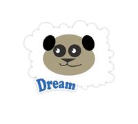 Brown Lovely Fat Animal Panda Amiable Adesivi Citazione Sogno Decalcomanie in Vinile