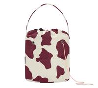 Brown Mucca Spot Crochet Stoccaggio Filato Storage Organizer Portatile Da Viaggio per Crochet Maglia Maglia