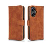 (Brown) Phone Leather Case compatible Realme C55 , Stand Wallet Anti-scratch Phone Cover