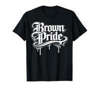 Brown Pride Messicano Raza Chicano Oldies Latino Ispanico Amore Maglietta