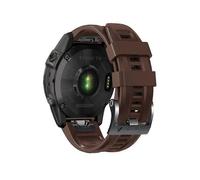 (Brown) Silicone Watch Band for Garmin Forerunner 965/ 955/ 945/ 935 Waterproof Soft Strap with Black Buckle
