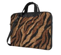 Brown Tiger Pattern Laptop Bag Laptop Case 15.6 Pollice Computer Borse Imbottito Della Copertura Del Manicotto Per Le Donne Uomini