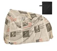 Brown Vintage American Giornale Impermeabile Copertura Della Bici Esterna con Fori di Blocco Interno Esterno Deposito Copertura Del Motociclo Adatto per La Maggior Parte Accessorios para Bici di