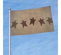 Brown Vintage Rusty Stars Primitive Country Bandiere Resistente Alle Intemperie Flag Colore Vivido Bandiera Da Giardino Per Feste Interno Festival 3X5Ft
