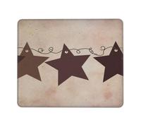 Brown Vintage Rusty Stars Primitive Country Mousepad Portatile Tappetino per Mouse Antiscivolo Mouse Pad per Gaming Casa Computer 25X30Cm