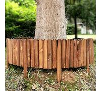 Brown Wood Effect Lawn Edging 1.2m Flexible Garden Border for Flower Beds