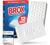 BROX Gomma cancella-sporco - 12 spugne - Spugna cancellante per casa, scarpe e auto - Robusta spugna magica per tutti i tipi di macchie
