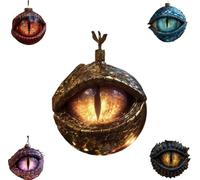 BRRDASJO Ornamento Natalizio Longan, Ornamenti magici a Forma di Occhio Drago, Un Tocco Magico for Il Tuo Albero Natale, Regali gotici, Scintillanti e Assolutamente Unici(Gold)