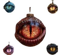 BRRDASJO Ornamento Natalizio Longan, Ornamenti magici a Forma di Occhio Drago, Un Tocco Magico for Il Tuo Albero Natale, Regali gotici, Scintillanti e Assolutamente Unici(Red)