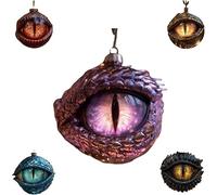 BRRDASJO Ornamento Natalizio Longan, Ornamenti magici a Forma di Occhio Drago, Un Tocco Magico for Il Tuo Albero Natale, Regali gotici, Scintillanti e Assolutamente Unici(Pink)