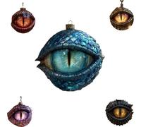 BRRDASJO Ornamento Natalizio Longan, Ornamenti magici a Forma di Occhio Drago, Un Tocco Magico for Il Tuo Albero Natale, Regali gotici, Scintillanti e Assolutamente Unici(Blue)