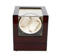 Brride Caricaorologi Winder Box Automatico Watchwinder scatola di cartone ad alta densità scatola orologi in legno per 2 orologi, marrone