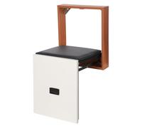 Brride Sgabello pieghevole da parete per cambiare le scarpe, salvaspazio, per balcone, ingresso, sedia pieghevole nascosta per camini, balconi, armadi, bagno (marrone)