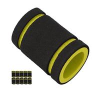 BRRNOO 10 Pezzi di Coperture per Impugnature per Tatuaggi, Manicotti in Schiuma Usa e Getta per Macchinetta per Tatuaggi, Diametro Interno 22 Mm, con Design Antiscivolo per Ridurre (limone giallo)