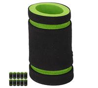 BRRNOO 10 Pezzi di Coperture per Impugnature per Tatuaggi, Manicotti in Schiuma Usa e Getta per Macchinetta per Tatuaggi, Diametro Interno 22 Mm, con Design Antiscivolo per Ridurre (GREEN)