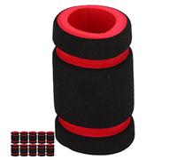 BRRNOO 10 Pezzi di Coperture per Impugnature per Tatuaggi, Manicotti in Schiuma Usa e Getta per Macchinetta per Tatuaggi, Diametro Interno 22 Mm, con Design Antiscivolo per Ridurre (rosso)