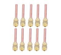 Brrnoo 10 Valvole di Accesso Al Riempimento HVAC 1/4SAE, Valvola di Ritegno in Ottone per Condizionatore D'aria per R22 R12 R134, con Coperchio di Tenuta, Design Zigrinato, Facile da