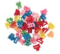 Brrnoo 100 Graziosi Mini Fermagli per Capelli, Accessori per Capelli Fini per Coda di Cavallo, con Disegni Colorati a Forma di Cappello, Materiale in Resina, Leggeri e Confortevoli,