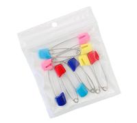Brrnoo 100 Pz Spille da Balia per Bambini Pannolini di Stoffa con Meccanismo di Bloccaggio della Testa in Plastica Acciaio Inossidabile per la Lavorazione del Bucato Infantile (Grande)