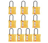 BRRNOO 10pcs Blocco 3 Mm Tagout Dispositivo di Blocco Dell'isolamento di Sicurezza del Pacchetto Pacchetto con Design Scorrevole a 4 Buche per L'isolamento di Alimentazione Corrosivi o