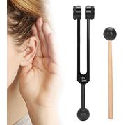 Brrnoo 136.1Hz Diapason, Diapason Medico in Lega di Alluminio Yoga Strumento di Regolazione della Terapia del Suono Vibrazione Test di guarigione con Martello di Gomma