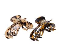 Brrnoo 2 Pezzi Grande Berretto Baseball Artiglio per Capelli Antiscivolo Forte Tenuta Stampa Leopardo Clip per Artiglio con Molle Metalliche Ad Alta Tensione per Cappelli Camionista (11 cm)