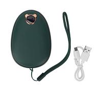 Brrnoo 8000MAH Electric Hand Warder Vintage Green, 3 Livelli di Controllo, Riscaldamento Rapido, Riscaldatore a Mano Portatile per Viaggi, Banco di Alimentazione USB con Cordino,